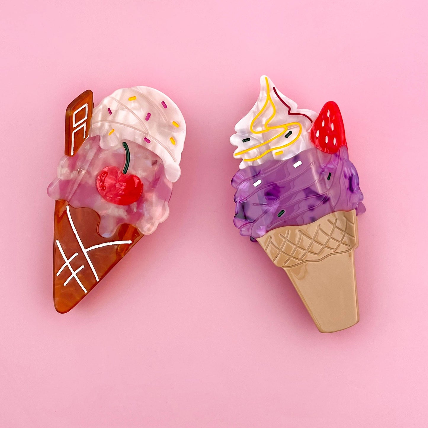 Acetate Ice Cream Hair Claw