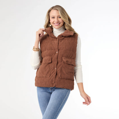 Luxe Corduroy Down Vest