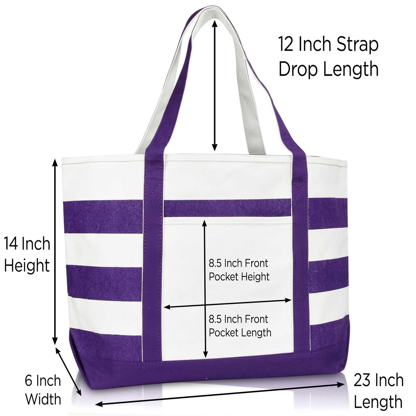 Ocean Sailboat Womens Embroidered Striped Tote Bag
