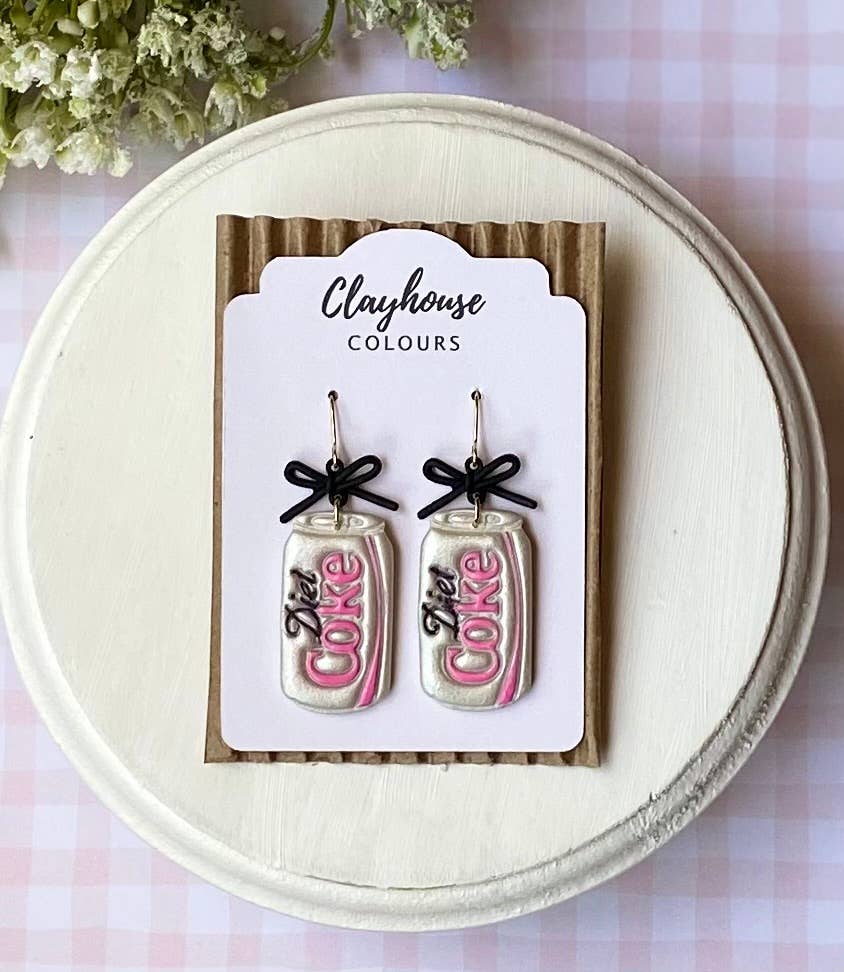 Diet Soda and Bow Earrings 