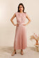 Solid satin pleated skirt