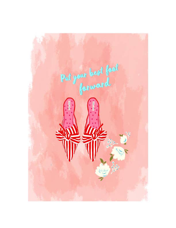 BEST FOOT FORWARD - Note Card