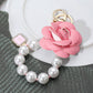 Chunky Pearl Beaded Keychain Bag Charm