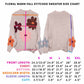 White Floral Fall Stitched Sweater