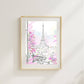 Rebecca Illustratged: Eiffel Tower in Bloom Print