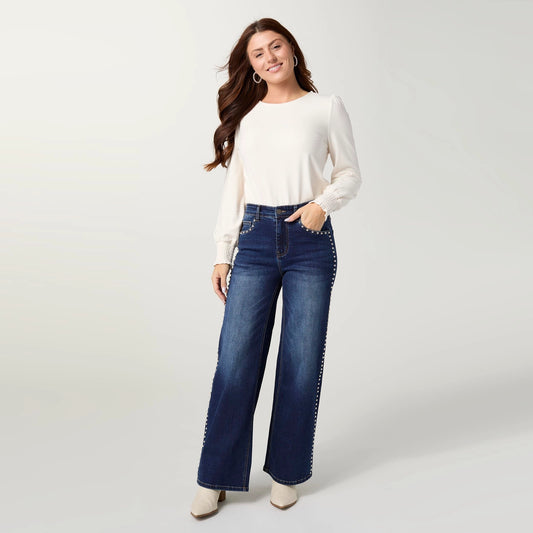 The Studded Icon Wide Leg