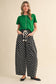 Polka Dot Pleated Barrel Pants - 3 Colors Available
