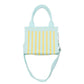 Mint Striped Wholesale Structured Mini Tote Bags
