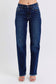 Judy Blue Jeans: Straight Leg with Fray Hem