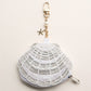 Sea Shell Charm Keychain Mini Pouch