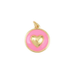 Gold Beloved Heart Pink Charm