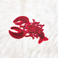 Lobster Crawfish Embroidery Iron On Patch