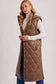 Diamond Quilted  Puffer Vest: 2 Colors