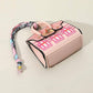 House Printed Faux Leather Elegant and Stylish Mini Purse / Bag Charm