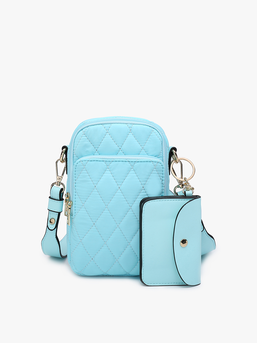 Quilted 3 Compartment Crossbody