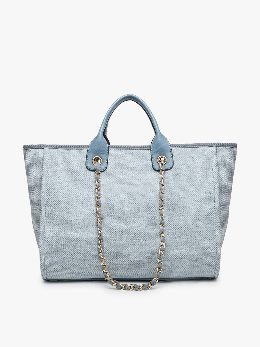 Kristina Canvas Satchel w/ Chain Strap