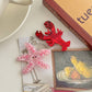 Adorable Lobster & Starfish Hair Clips, Marine Hair Accents