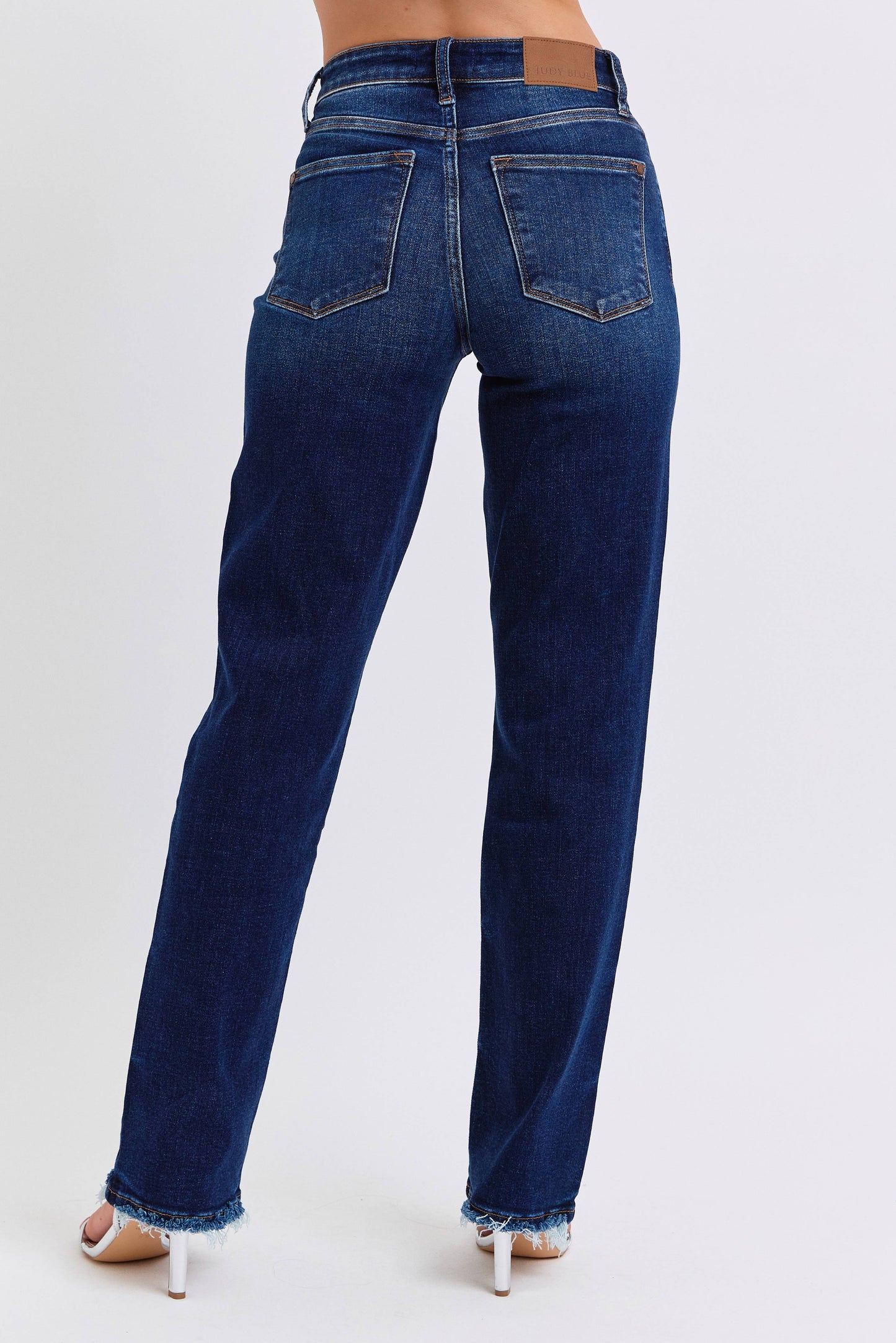 Judy Blue Jeans: Straight Leg with Fray Hem