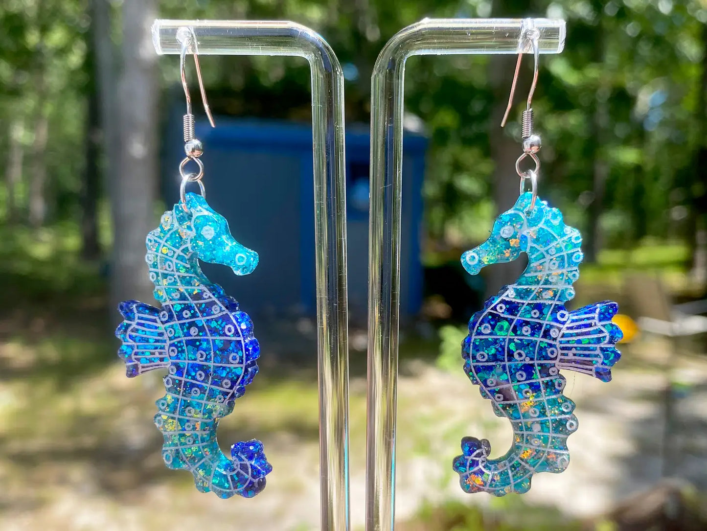 Beautiful Seahorse Dangle Earrings