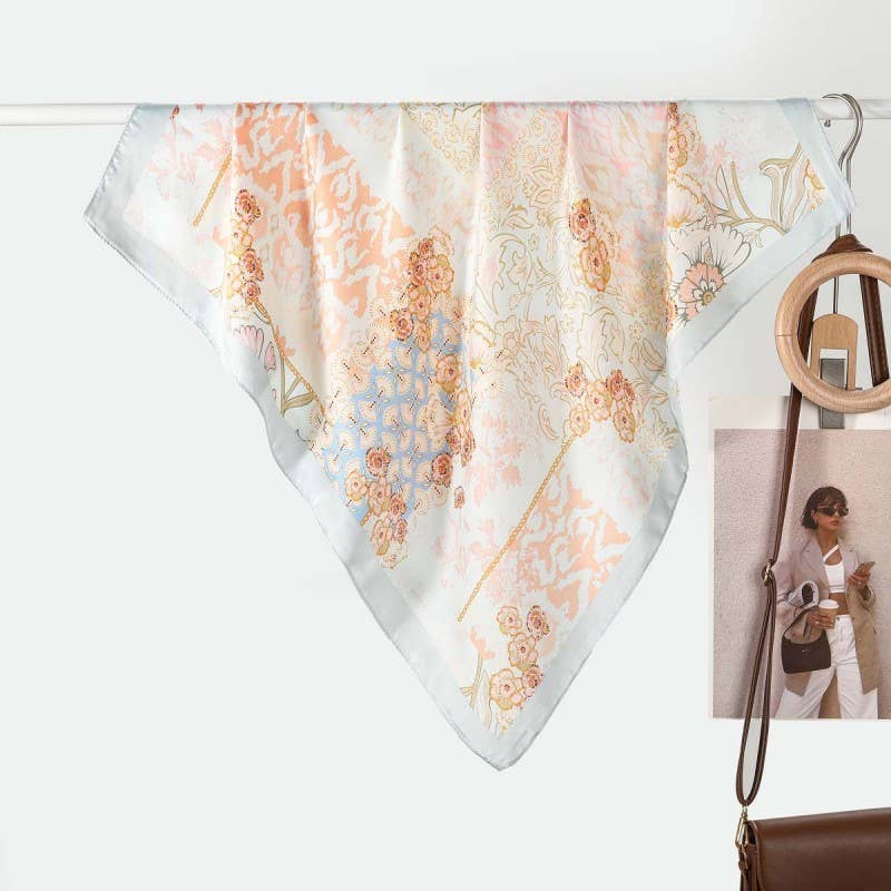 Large Floral Bandana Scarf