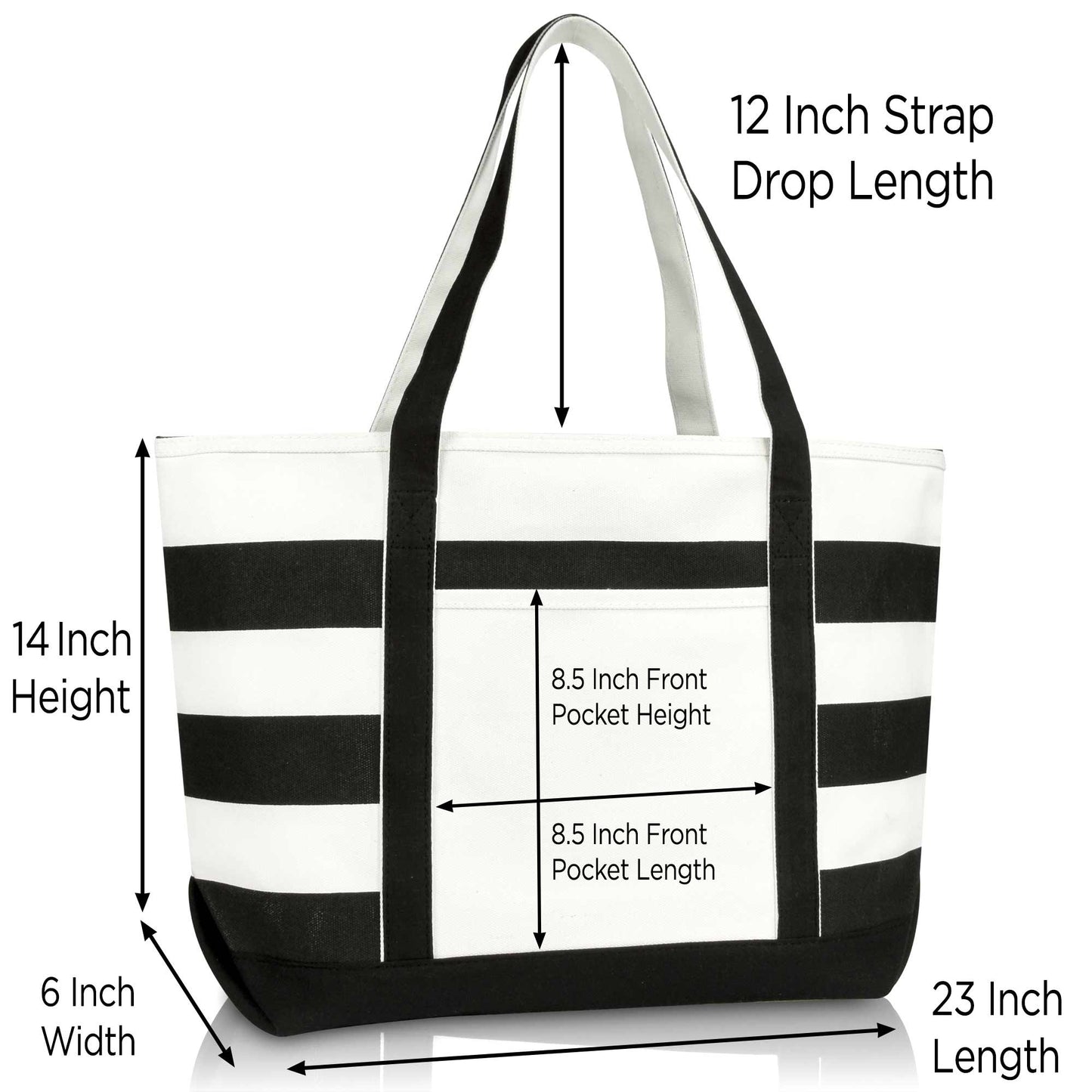 Ocean Sailboat Womens Embroidered Striped Tote Bag