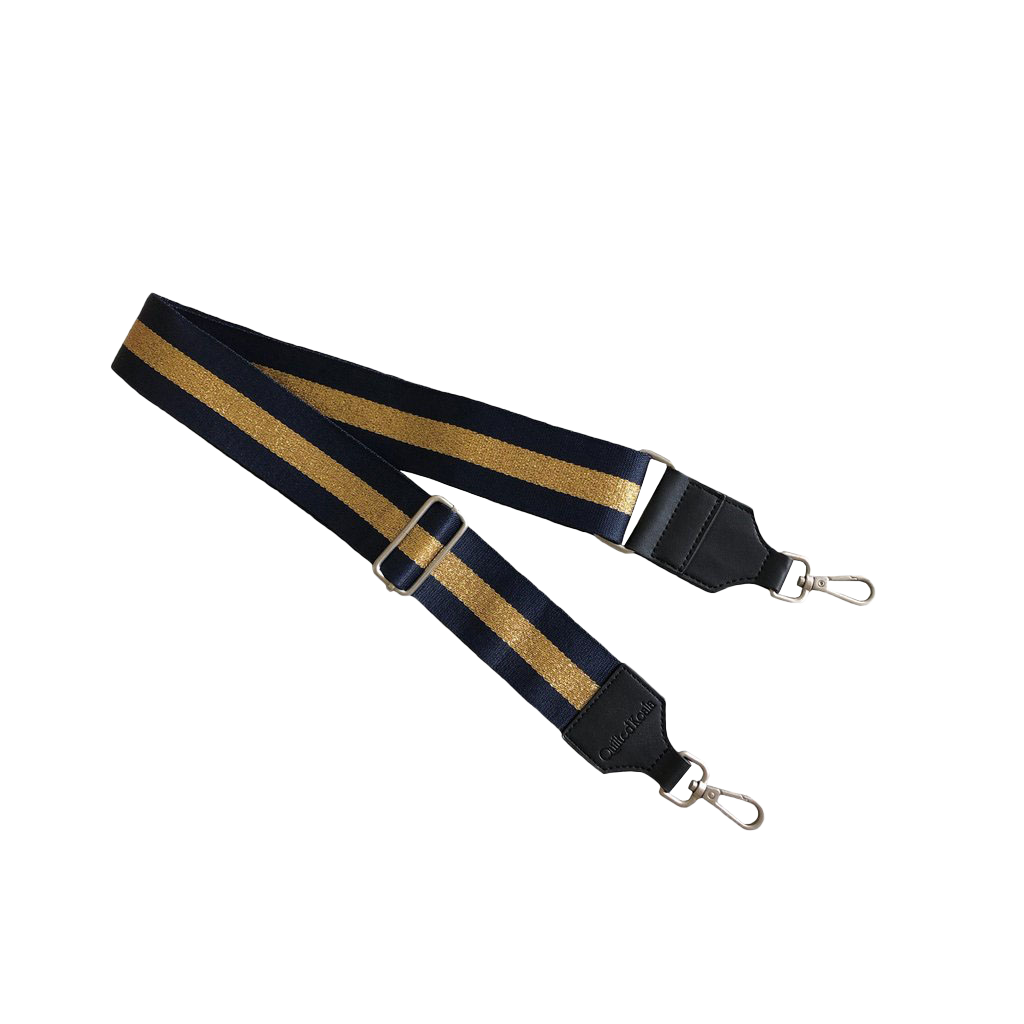 Stripe Crossbody Strap - Navy And Gold