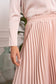 Solid satin pleated skirt