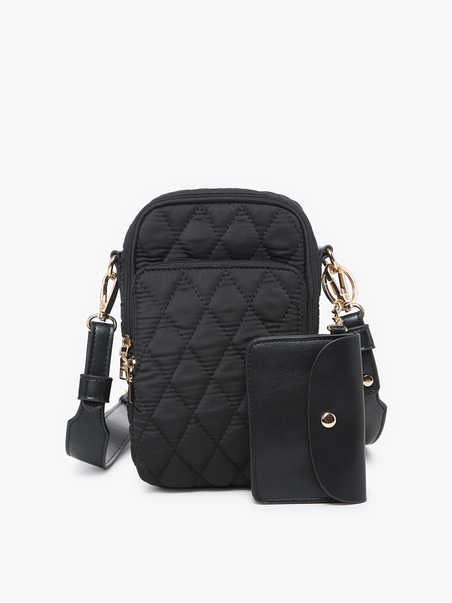Quilted 3 Compartment Crossbody