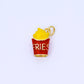 24K Gold Filled French Fries Enamel 3D Multidimensional Charm | AF1563
