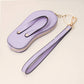 Faux Leather Flip-flop Mini Wristlet Keychain / Bag Charm