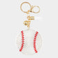 Bling Baseball Tassel Keychain