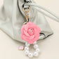 Chunky Pearl Beaded Keychain Bag Charm