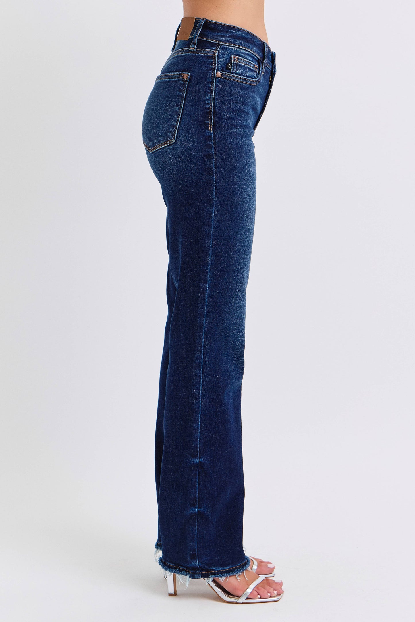 Judy Blue Jeans: Straight Leg with Fray Hem