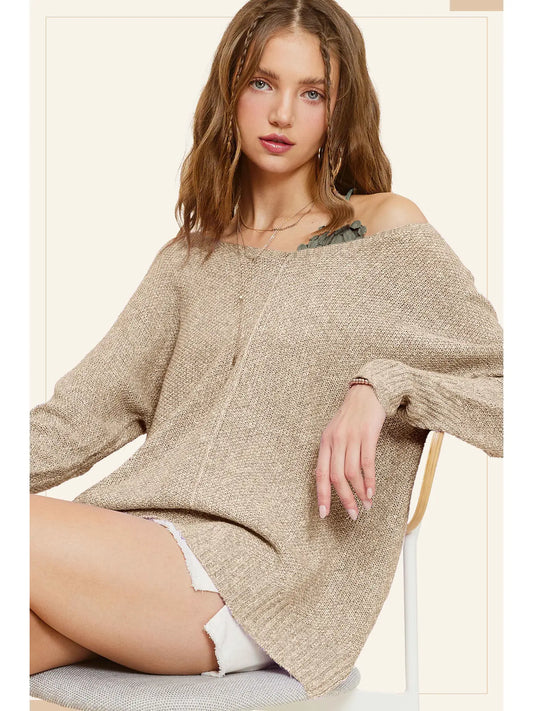 Coastal Breeze Sweater: Taupe