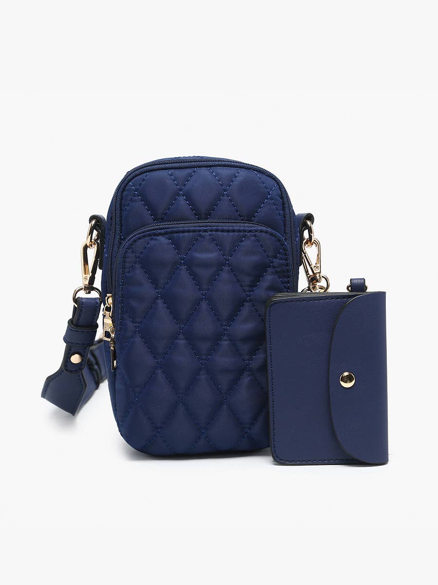 Quilted 3 Compartment Crossbody
