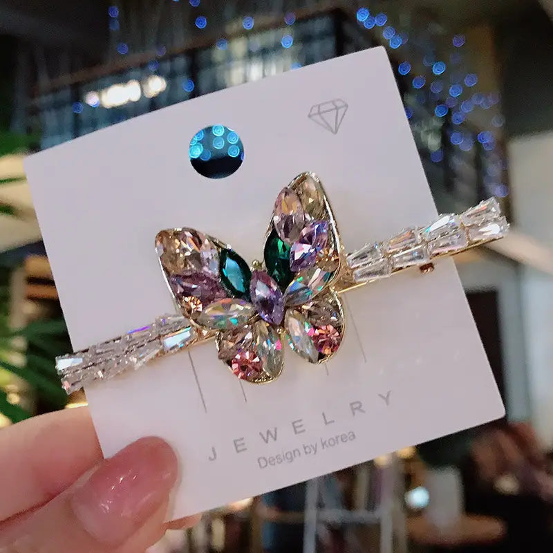 Crystal butterfly hair clip