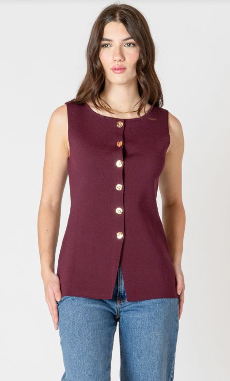 The Bordeaux Button Blouse