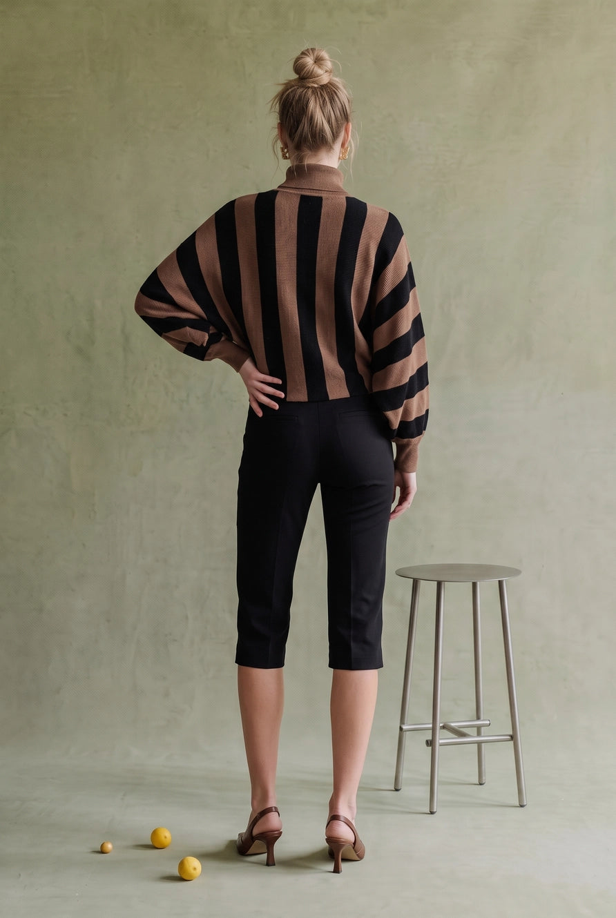 Striped Turtleneck Sweater