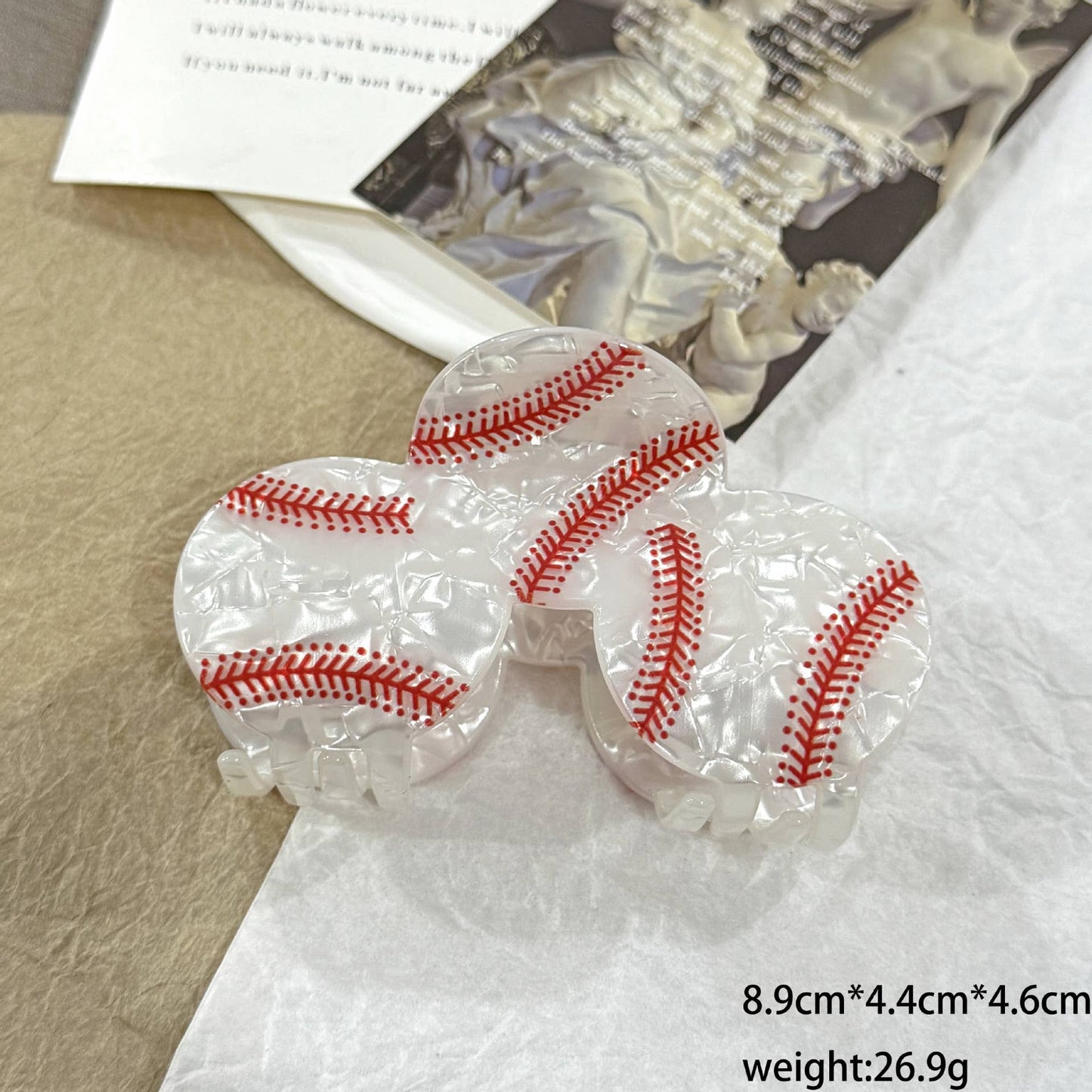 Baseball Bat & Ball Hair Clip