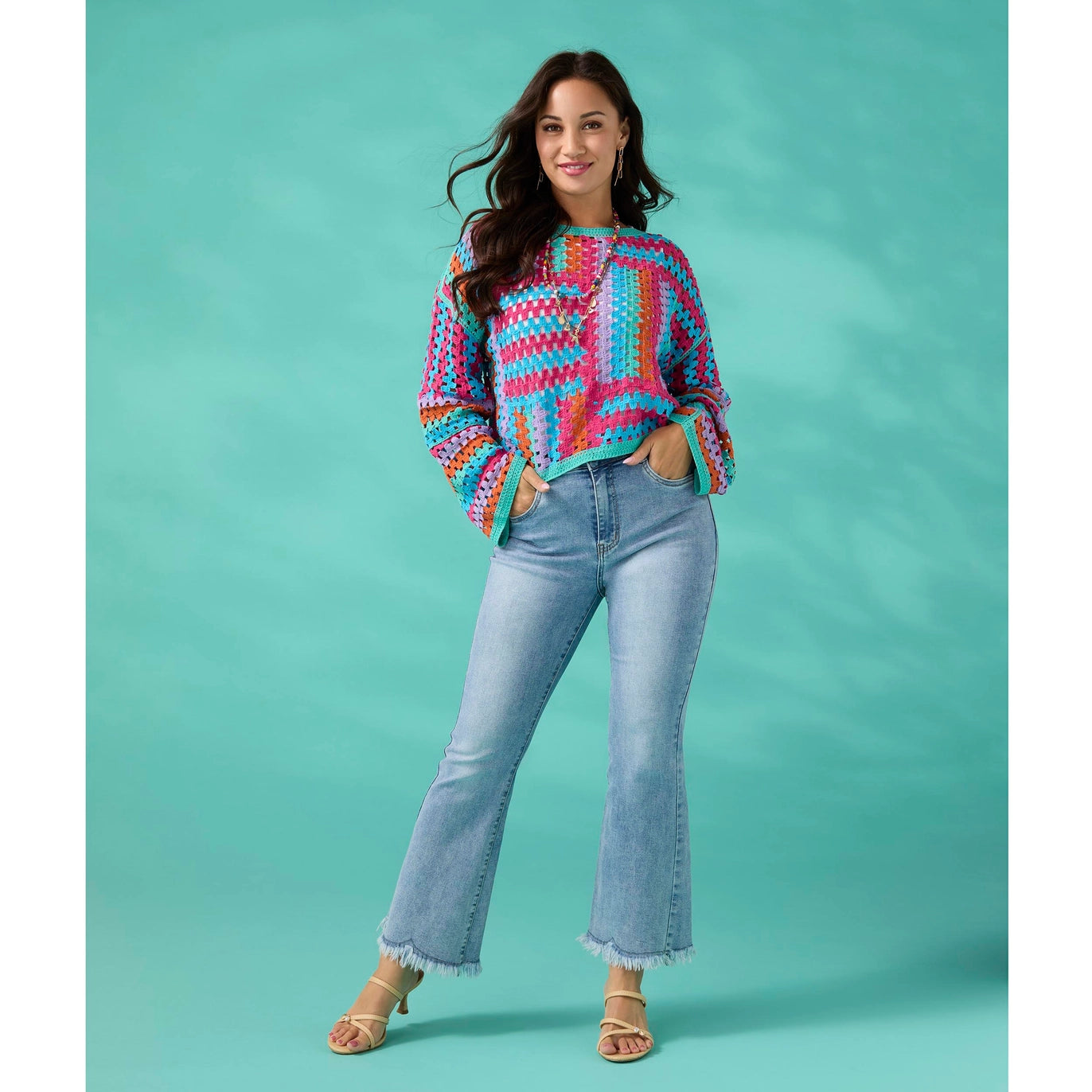 Sylvie Flare Ankle with Fringe Bottom