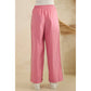 Stripe Nylon Pants with Lace Details