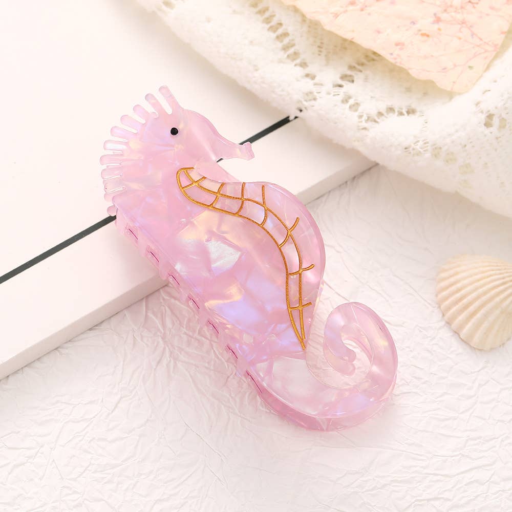Cute Ocean Creature Hair Clip, Seahorse & Crab Hair Claw