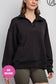 Butter Soft: Quarter zip : Black