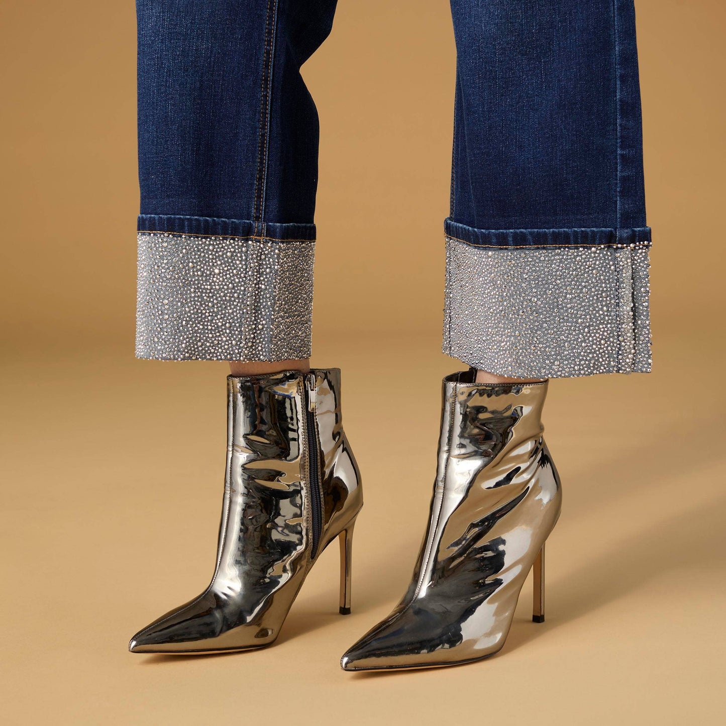 Omazing Rhinestone Cuff Jean