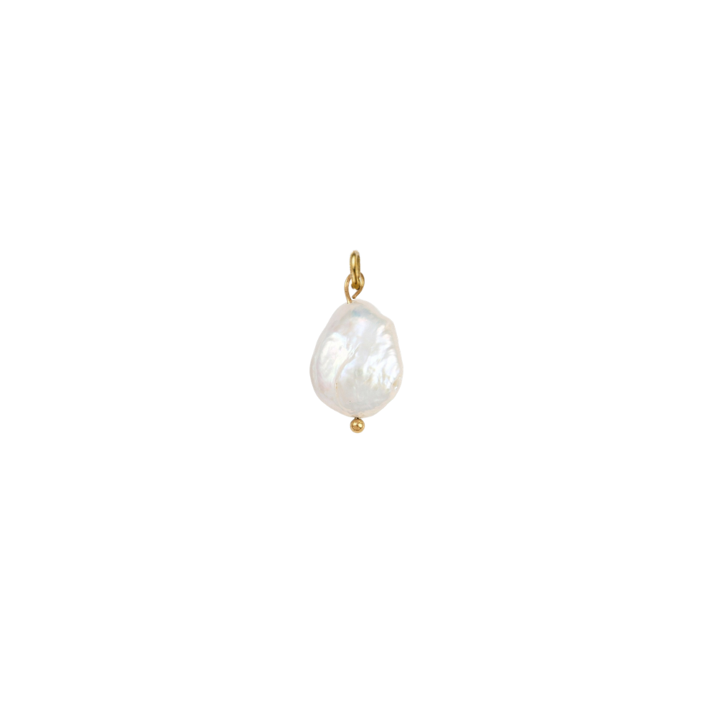 Gold Timeless Pearl Charm - Waterproof Stainless Steel