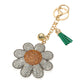 Bling Studded Daisy Flower Keychain / Bag Charm