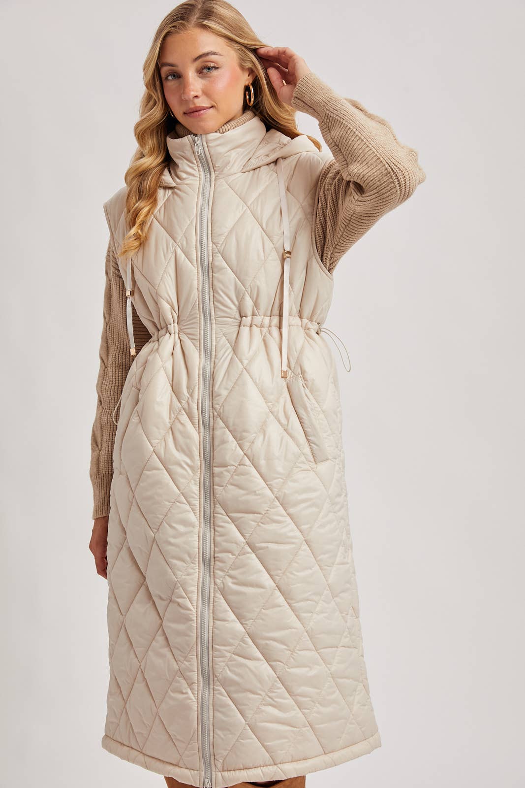 Diamond Quilted  Puffer Vest: 2 Colors