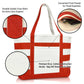 Ocean Sailboat Womens Embroidered Striped Tote Bag