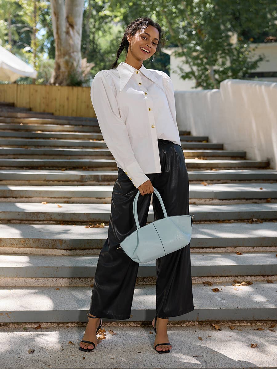 Karen Dual Handle Baguette Bag: THREE COLORS