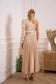 Solid satin pleated skirt